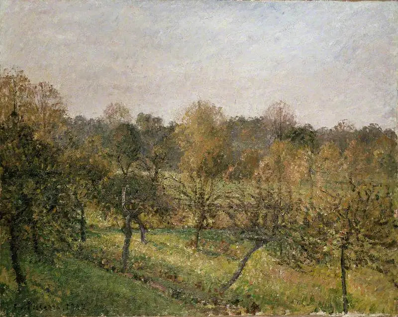 Puesta de sol en Éragny-sur-Epte, otoño - Camille Pissarro