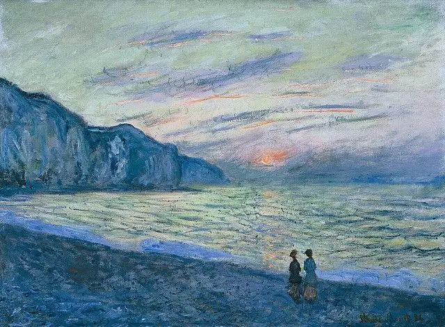 Reproduction du tableau « Coucher de soleil à Pourville - Claude Monet » par Alpha Reproduction en peinture à l’huile