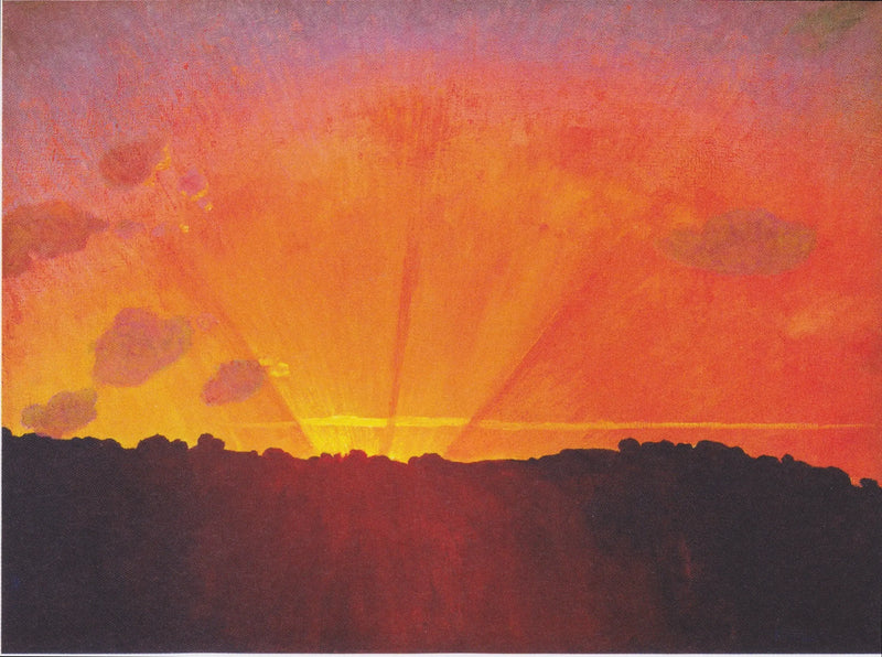 Atardecer, cielo naranja - Félix Vallotton
