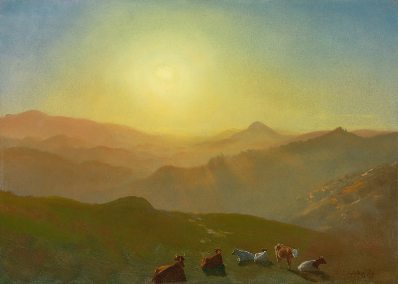 Atardecer, Colina de la Calle Clay, San Francisco - Albert Bierstadt
