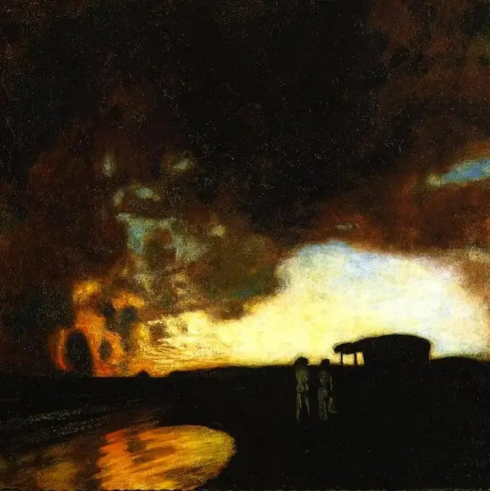 Atardecer en el mar - Franz Von Stuck