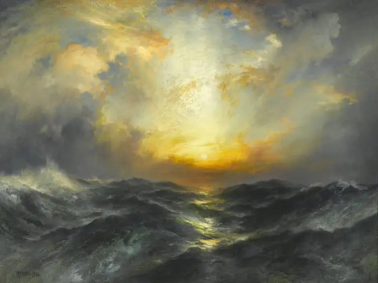 Atardecer en el mar - Thomas Moran