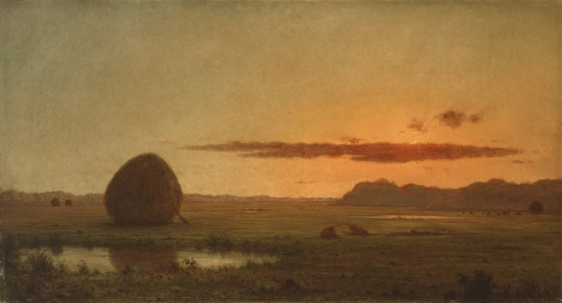 Atardecer, Meadows de Newburyport - Martin Johnson Heade