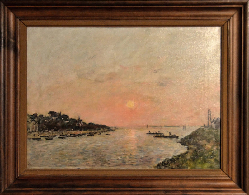 Puesta de sol, Saint-Valéry-sur-Somme - Eugène Boudin