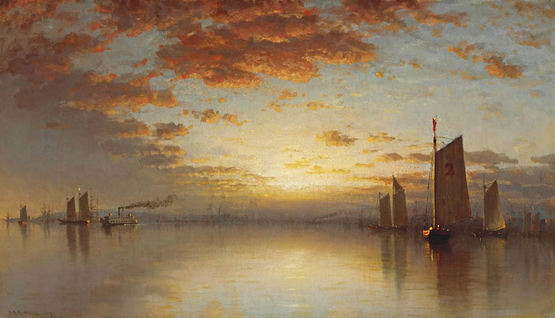 Atardecer en la bahía de Nueva York - Sanford Robinson Gifford
