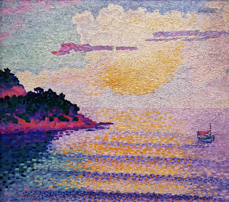 Atardecer sobre el mar - Henri-Edmond Cross