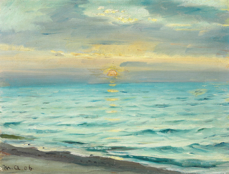 Puesta de sol en la playa de Skagen. -Michael Peter Ancher