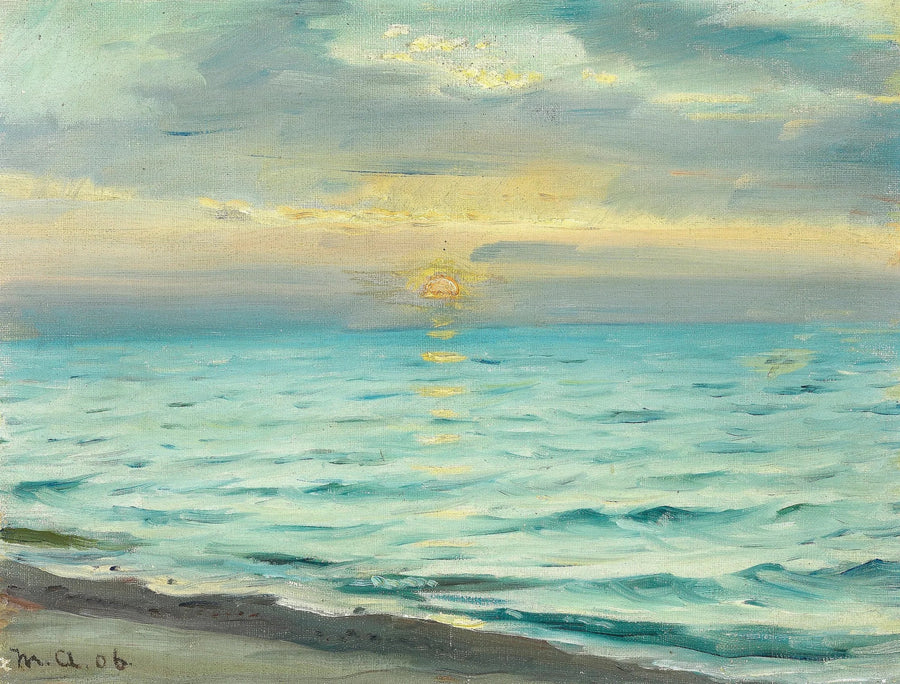 Puesta de sol en la playa de Skagen. -Michael Peter Ancher