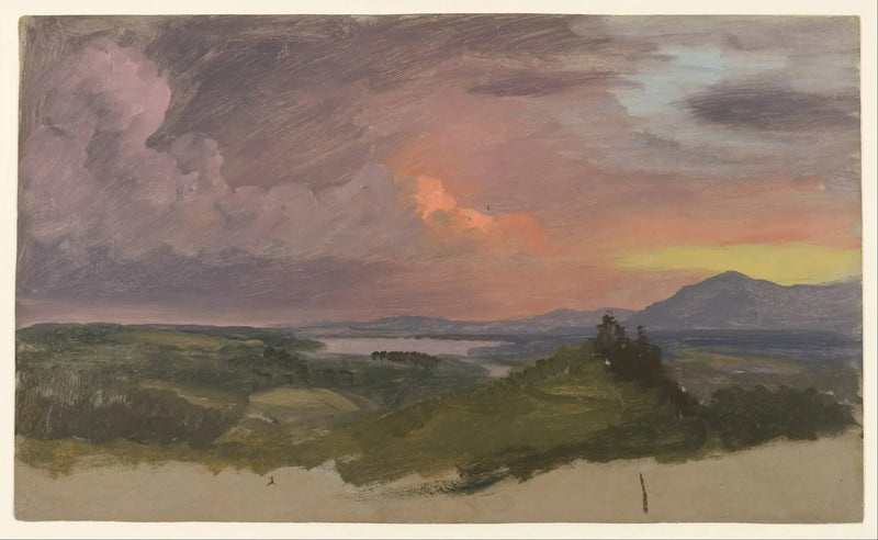 Atardecer sobre el valle del Hudson - Frederic Edwin Church