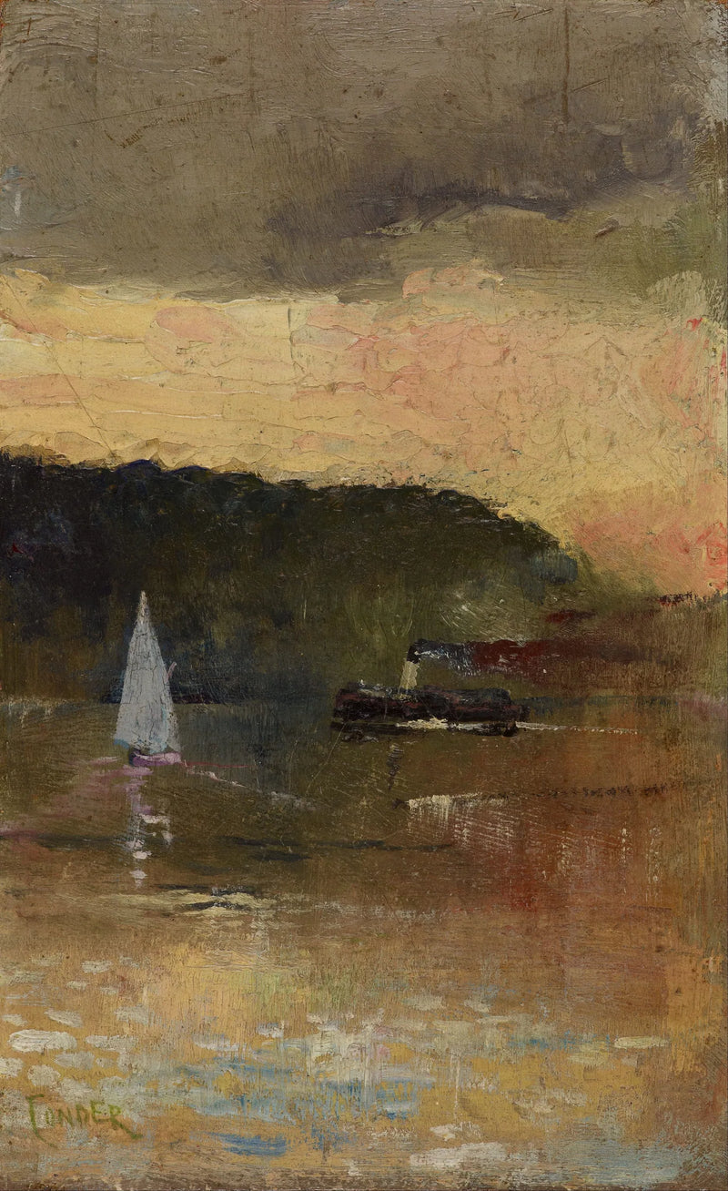 Atardecer en el puerto de Sídney - Charles Conder
