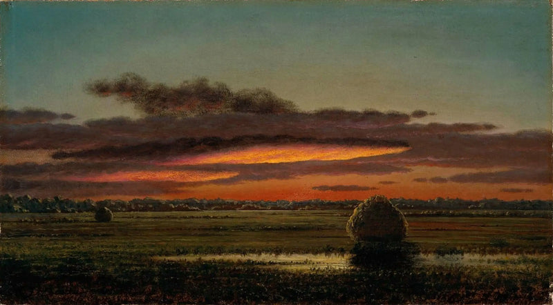 Atardecer sobre los pantanos - Martin Johnson Heade