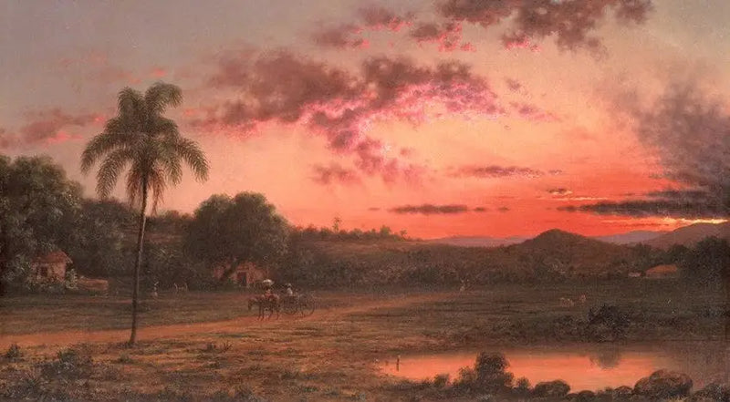 Puesta de sol: una escena en Brasil - Martin Johnson Heade