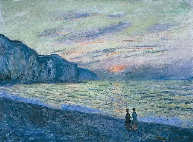 Atardecer en Pourville W781 - Claude Monet