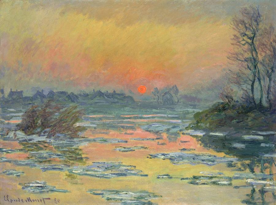 Atardecer sobre el Sena, invierno W574 - Claude Monet