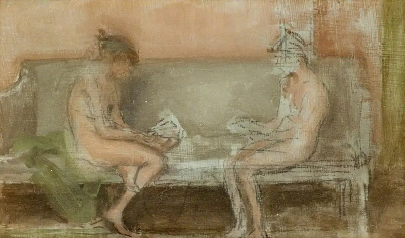 Color carne y plata: los jugadores de cartas - James Abbott McNeill Whistler