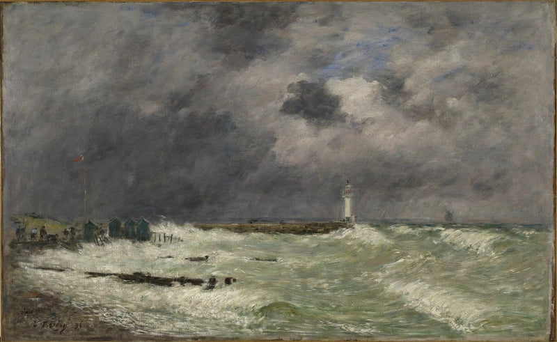 Golpe de viento frente a Frascati, Le Havre - Eugène Boudin