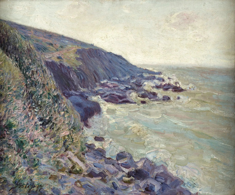 Viento del suroeste sobre la bahía de Langland, efecto de la mañana - Alfred Sisley