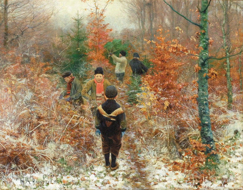 Cortar los árboles de Navidad. - H. A. Brendekilde