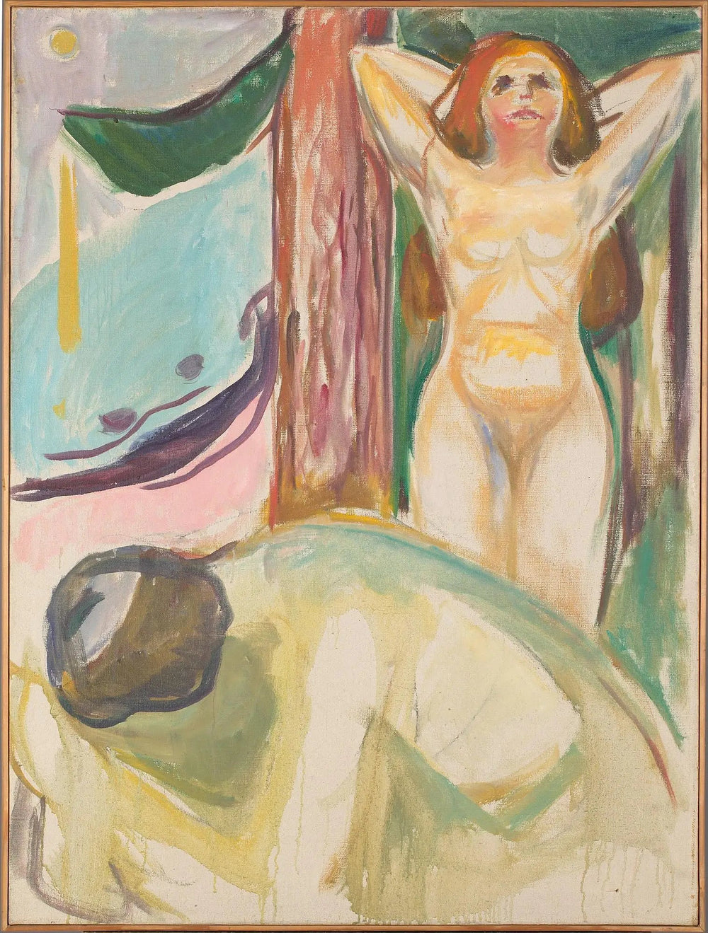 Couple nu sur la plage - Edvard Munch image 1 copie peinte à la main à l’huile