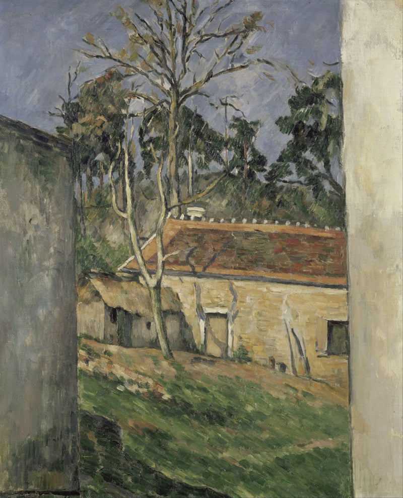 Patio de granja en Auvers - Paul Cézanne