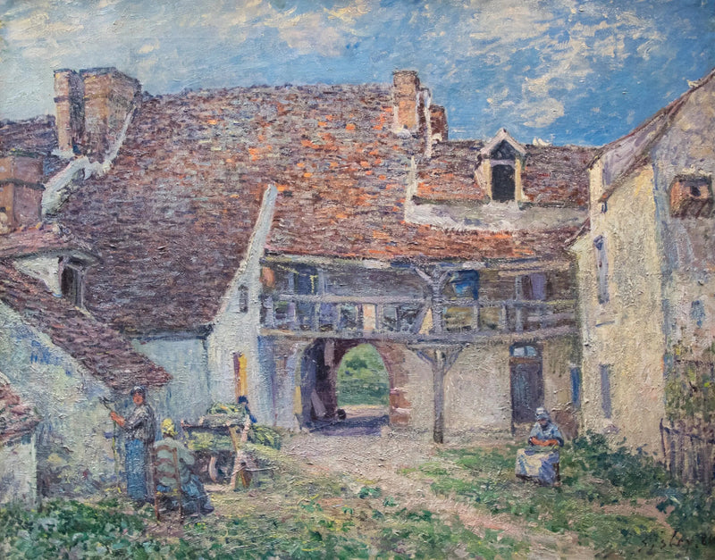 Patio de granja en Saint-Mammès - Alfred Sisley