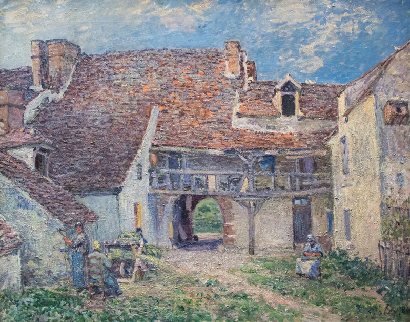 Patio de granja en Saint-Mammès - Alfred Sisley