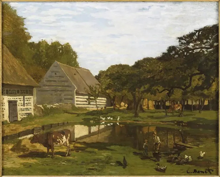 Patio de granja en Normandía - Claude Monet