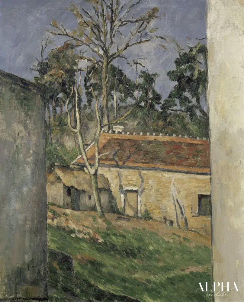 Cour de ferme - Paul Cézanne - Reproductions de tableaux et peintures haut de gamme