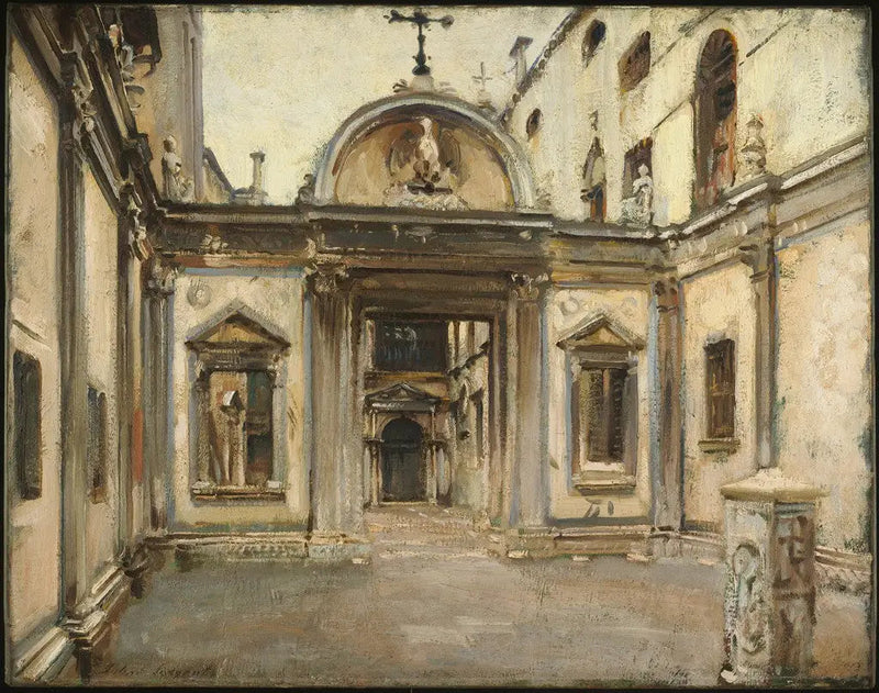 Patio de la Scuola Grande di San Giovanni Evangelista, Venecia, Italia. - John Singer Sargent