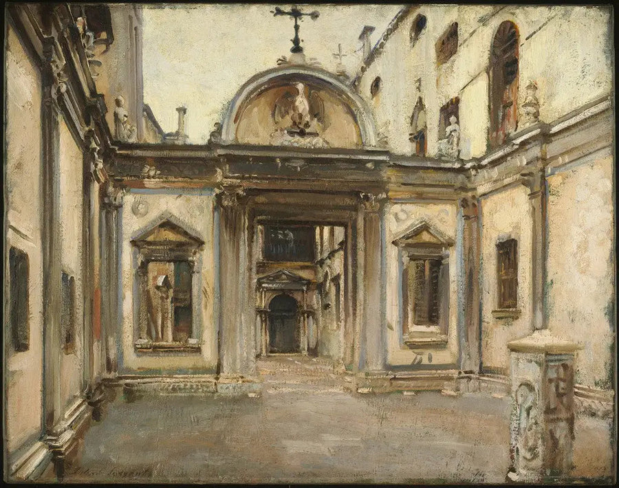 Patio de la Scuola Grande di San Giovanni Evangelista, Venecia, Italia. - John Singer Sargent