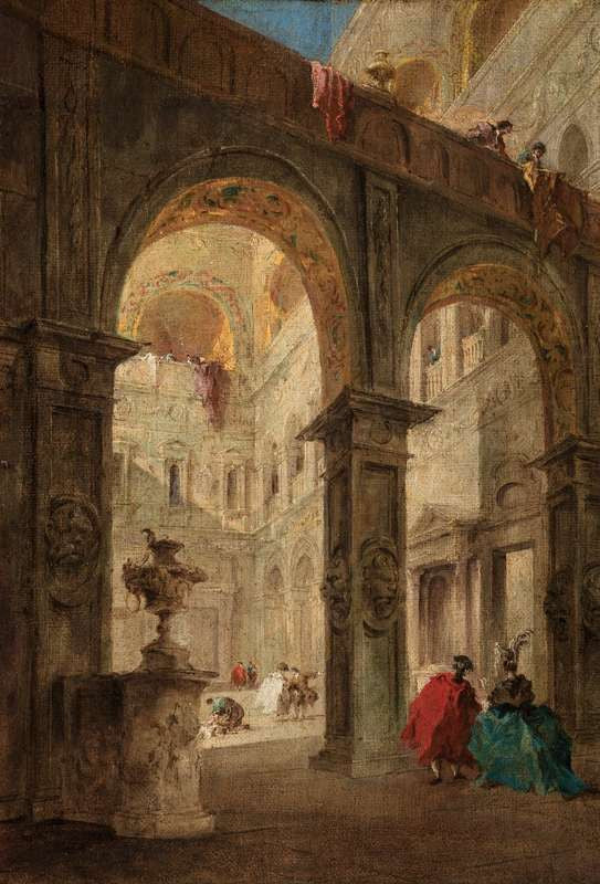 Patio del palacio - Francesco Guardi