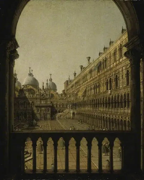 Interior del patio del Palacio de los Doges, Venecia - Canaletto