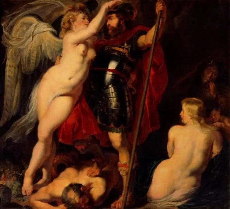 Coronando al héroe - Peter Paul Rubens
