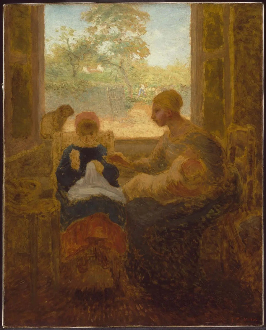 Curso de costura - Jean-François Millet