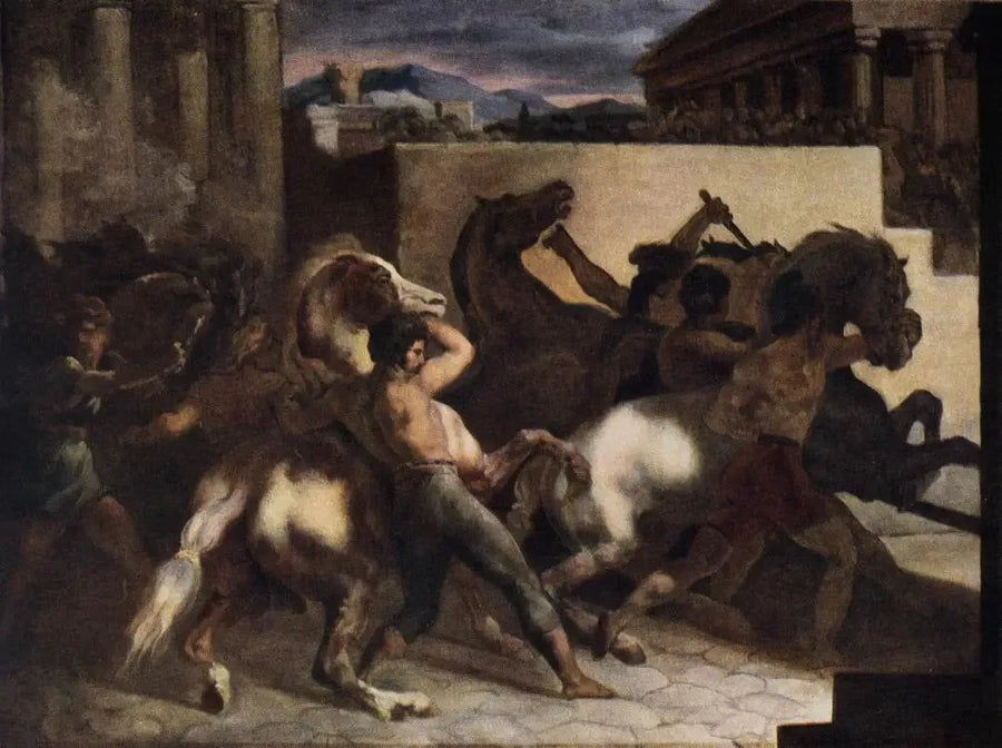 Carrera de caballos libres: La Mossa - Théodore Géricault