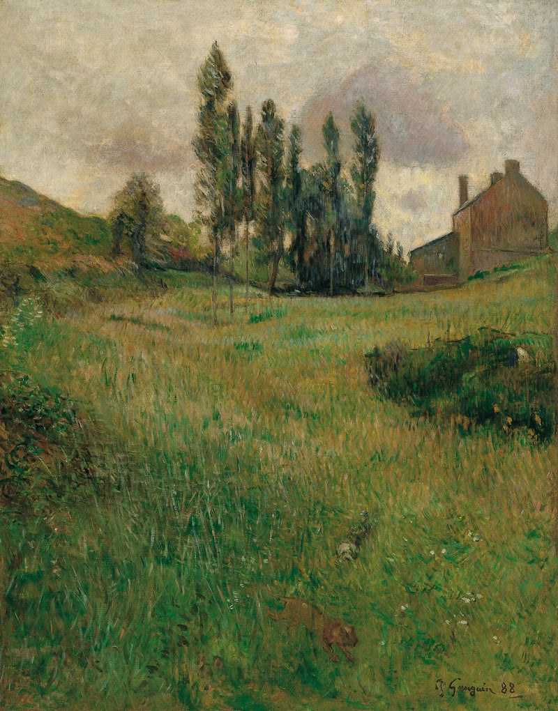 Carrera de perros en la pradera - Paul Gauguin