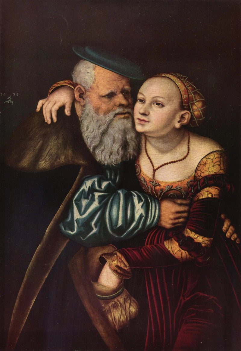 Cortesana y anciano - Lucas Cranach el Viejo
