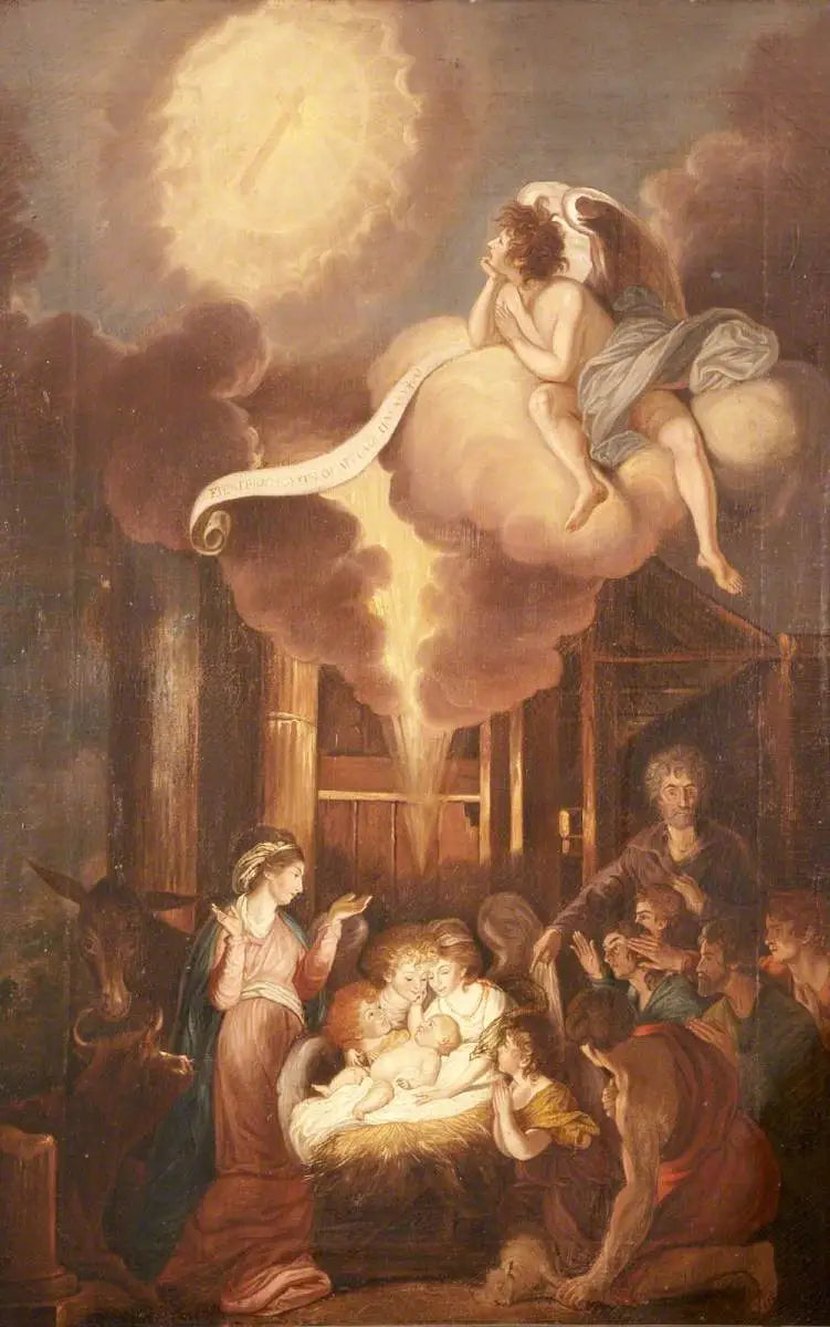 Crèche de Noël - Joshua Reynolds image 1 reproduction de peinture à l’huile