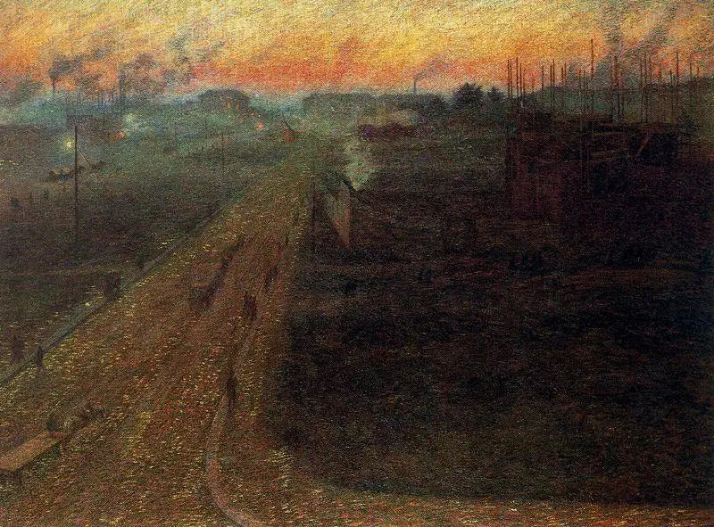 Crepúsculo en Porta Romana - Umberto Boccioni