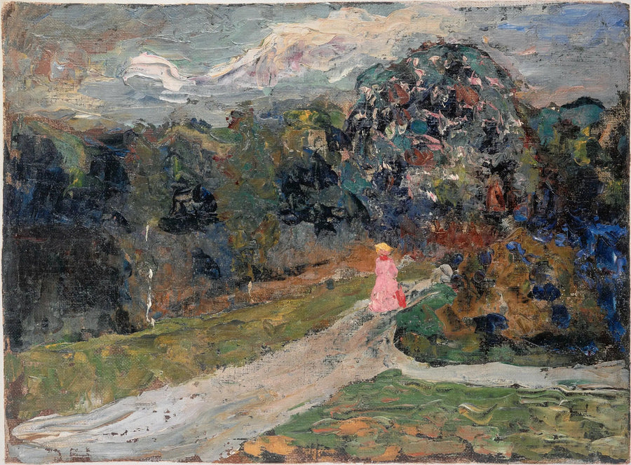 Crepúsculo en el jardín inglés, Múnich - Vassily Kandinsky