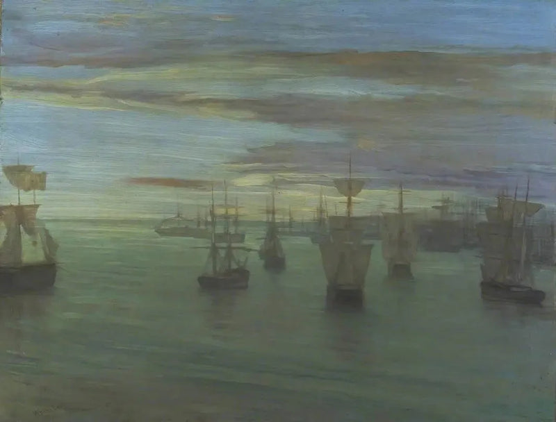 Crepúsculo color carne y verde: Valparaíso - James Abbott McNeill Whistler