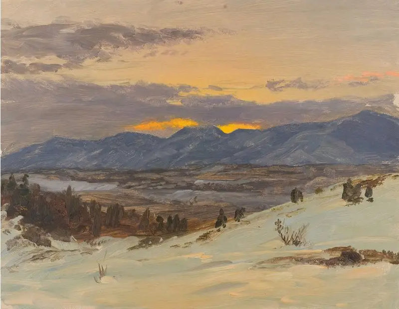 Crepúsculo de invierno de Olana - Frederic Edwin Church