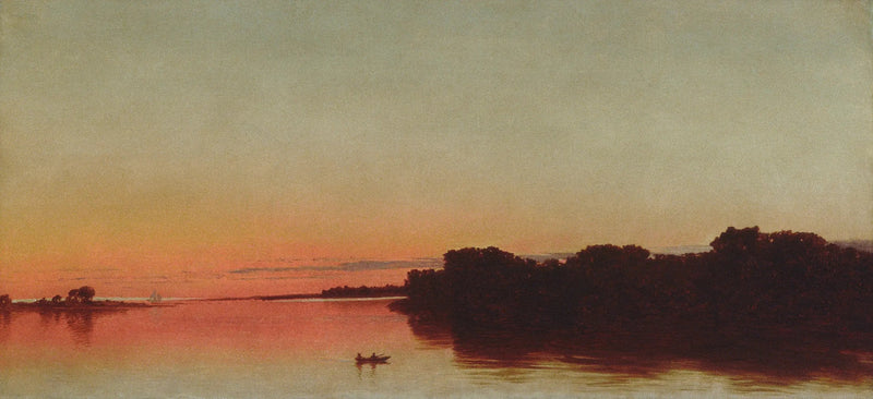 Crepúsculo sobre el Sound, Darien, Connecticut - John Frederick Kensett