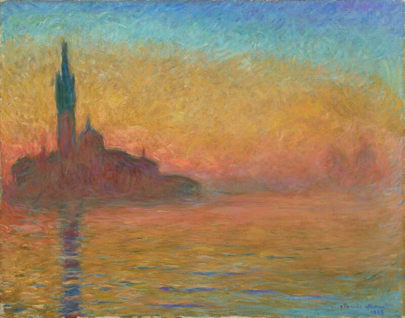 Crepúsculo en Venecia W1769 - Claude Monet