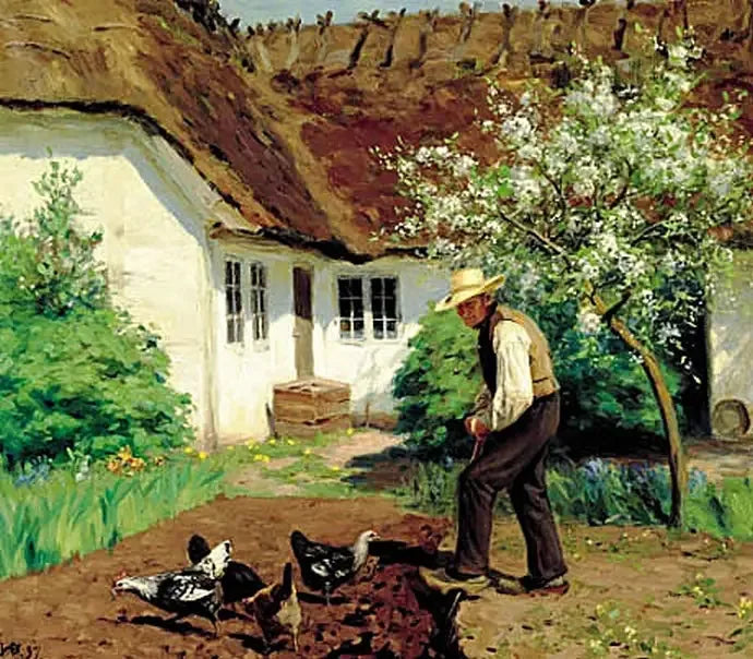 Excavar el jardín en primavera. - H. A. Brendekilde