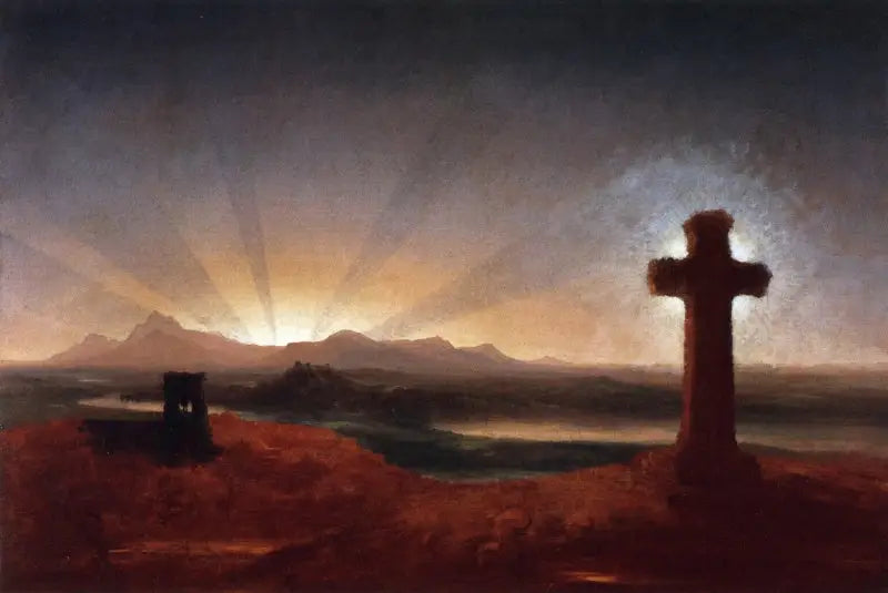 Cruz al atardecer - Thomas Cole
