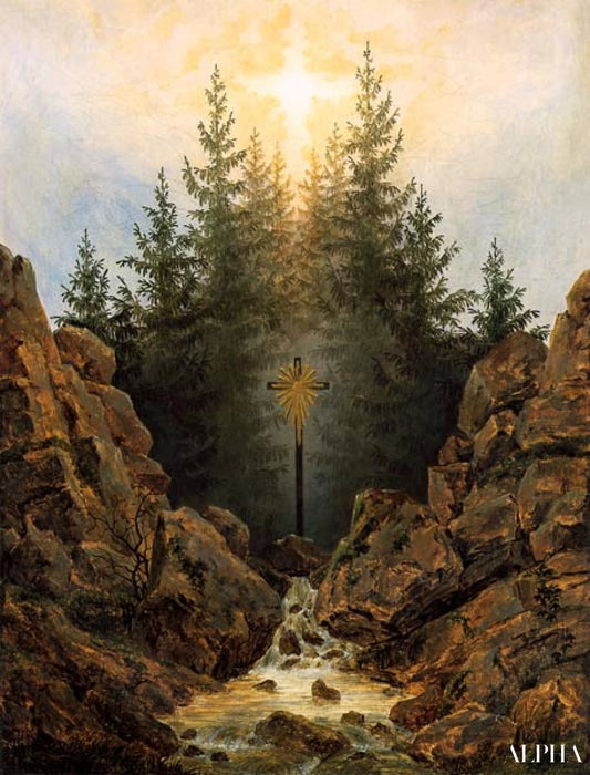 Croix dans la forêt - Caspar David Friedrich - Reproductions de tableaux et peintures haut de gamme