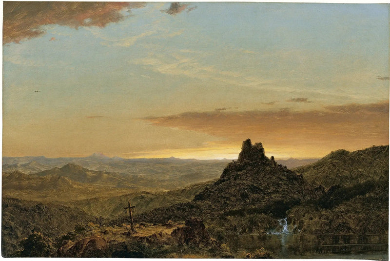Cruz en un paisaje agreste - Frederic Edwin Church