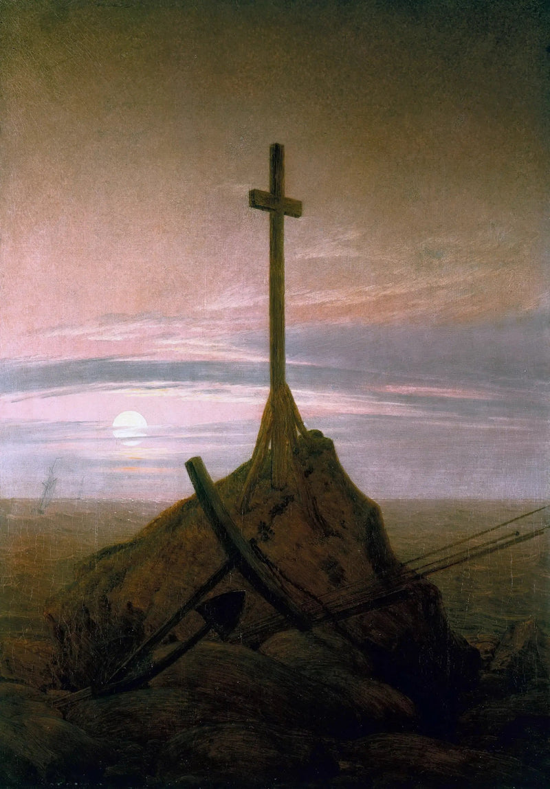Cruz sobre el mar Báltico - Caspar David Friedrich