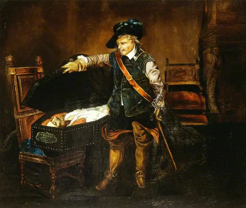 Cromwell contemplando el cuerpo de Carlos I - Paul Delaroche